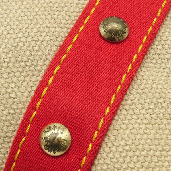Louis Vuitton Tote Bag Antigua Cabas PM Canvas Beige Red Gold — view 5