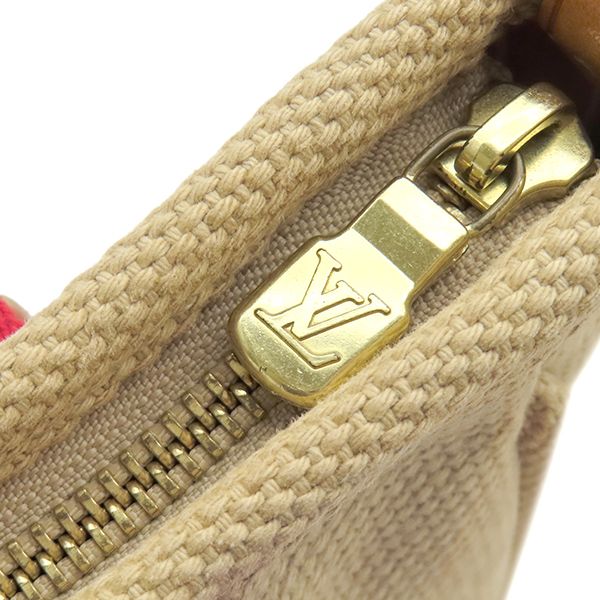Louis Vuitton Tote Bag Antigua Cabas PM Canvas Beige Red Gold — view 8