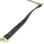 Gucci Shoulder Bag Interlocking G Chain Leather Black Gold — view 8