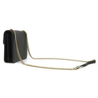 Gucci Shoulder Bag Interlocking G Chain Leather Black Gold — view 2