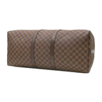Louis Vuitton Boston Bag Keepall Bandouliere 55 Damier Canvas Ebene Gold — view 3