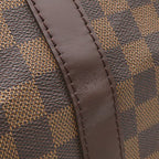 Louis Vuitton Boston Bag Keepall Bandouliere 55 Damier Canvas Ebene Gold — view 6
