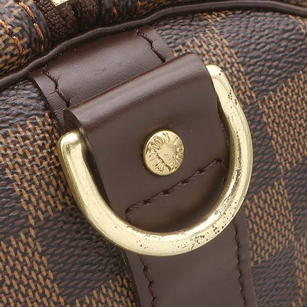 Louis Vuitton Boston Bag Keepall Bandouliere 55 Damier Canvas Ebene Gold — view 8