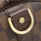 Louis Vuitton Boston Bag Keepall Bandouliere 55 Damier Canvas Ebene Gold — view 8
