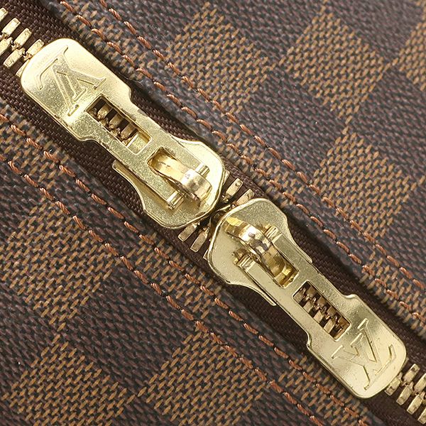 Louis Vuitton Boston Bag Keepall Bandouliere 55 Damier Canvas Ebene Gold — view 5