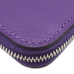 Hermes Coin Purse Azap Silk'in Compact Evercolor Purple Silver Yellow Seashell — view 4