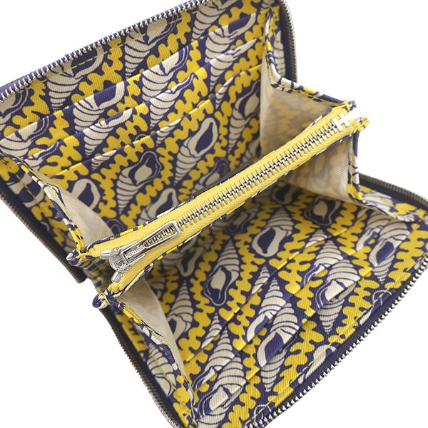 Hermes Coin Purse Azap Silk'in Compact Evercolor Purple Silver Yellow Seashell — view 6