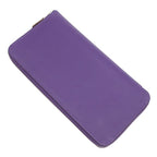 Hermes Wallet Azap Long Silk'in Evercolor Purple Silver Yellow Seashell Round — view 2