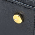 Chanel Tote Bag Mademoiselle Chain Shoulder Leather Navy Gold CC Logo 23 — view 5
