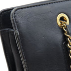 Chanel Tote Bag Mademoiselle Chain Shoulder Leather Navy Gold CC Logo 23 — view 8
