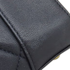 Chanel Tote Bag Mademoiselle Chain Shoulder Leather Navy Gold CC Logo 23 — view 6