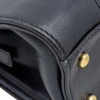 Chanel Tote Bag Mademoiselle Chain Shoulder Leather Navy Gold CC Logo 23 — view 4