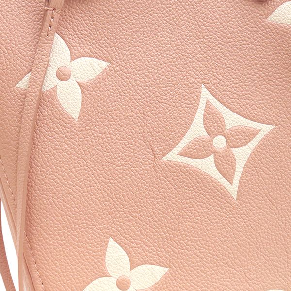 Louis Vuitton Tote Bag Neverfull MM Leather Bicolor Monogram Empreinte Rose — view 5