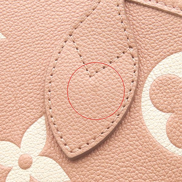Louis Vuitton Tote Bag Neverfull MM Leather Bicolor Monogram Empreinte Rose — view 6