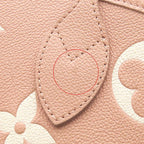 Louis Vuitton Tote Bag Neverfull MM Leather Bicolor Monogram Empreinte Rose — view 6