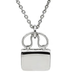 Hermes Necklace Amulette Constance Diamond Pendant White Gold Bag Motif — view 2
