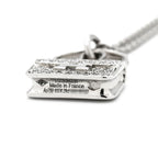Hermes Necklace Amulette Constance Diamond Pendant White Gold Bag Motif — view 5