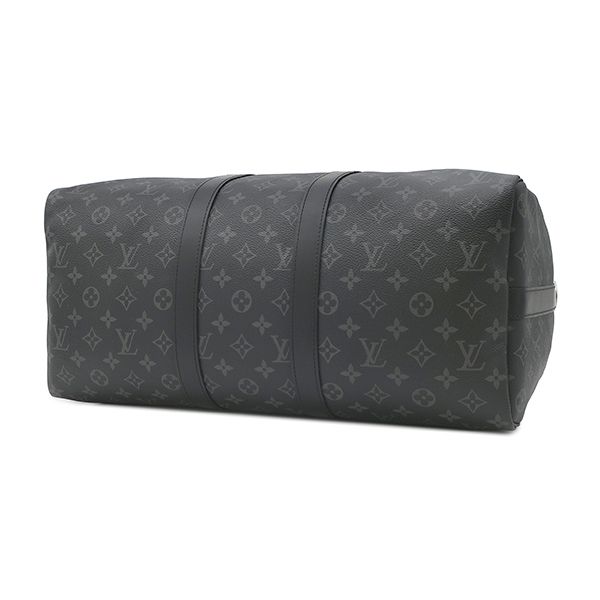 Louis Vuitton Boston Bag Keepall Bandouliere 45 Monogram Eclipse Silver — view 3