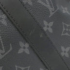 Louis Vuitton Boston Bag Keepall Bandouliere 45 Monogram Eclipse Silver — view 7