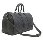 Louis Vuitton Boston Bag Keepall Bandouliere 45 Monogram Eclipse Silver — view 2