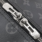 Louis Vuitton Boston Bag Keepall Bandouliere 45 Monogram Eclipse Silver — view 5