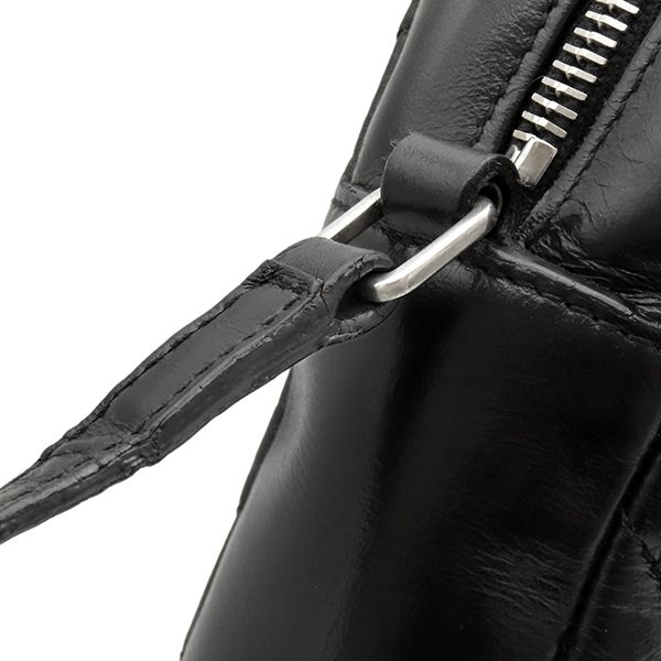Saint Laurent Shoulder Bag Lou Leather Black Silver YSL Cassandra with Tassel — view 8