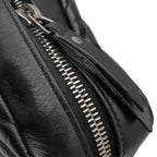 Saint Laurent Shoulder Bag Lou Leather Black Silver YSL Cassandra with Tassel — view 7