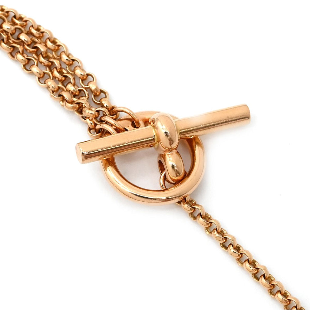 Hermes Bracelet Clou de H Rose Gold Pink Chain — view 4