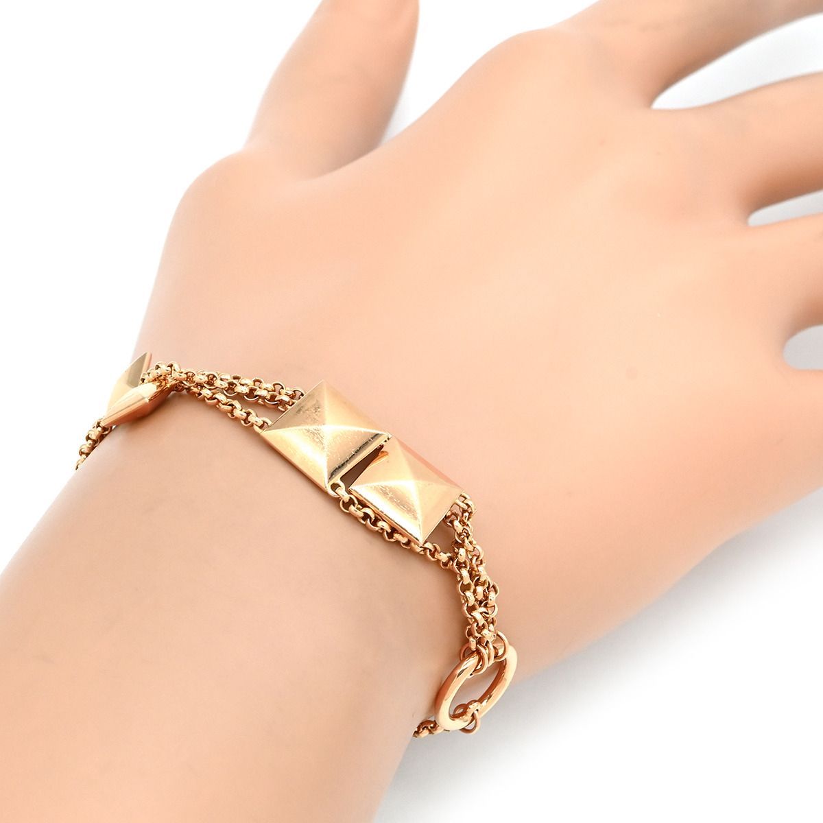 Hermes Bracelet Clou de H Rose Gold Pink Chain — view 7