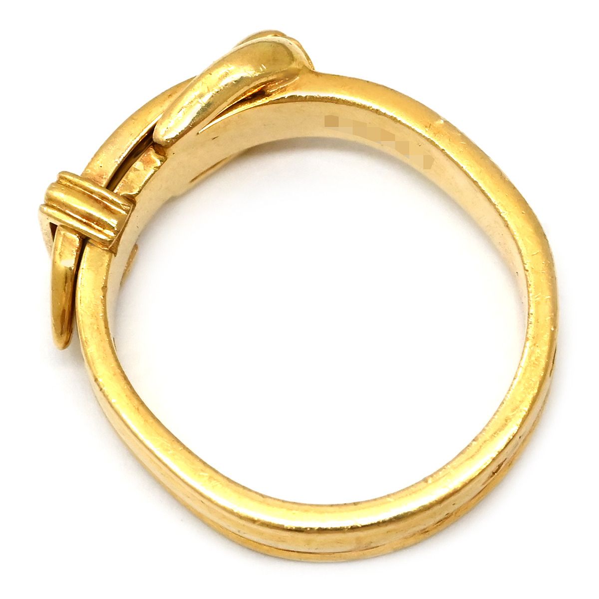 Hermes Ring Boucles Sellier Diamond Yellow Gold 50 Belt Motif — view 2