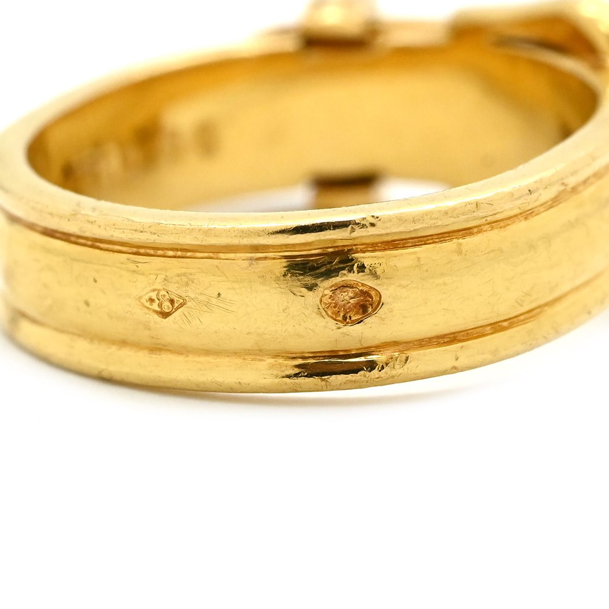 Hermes Ring Boucles Sellier Diamond Yellow Gold 50 Belt Motif — view 5