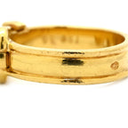 Hermes Ring Boucles Sellier Diamond Yellow Gold 50 Belt Motif — view 3