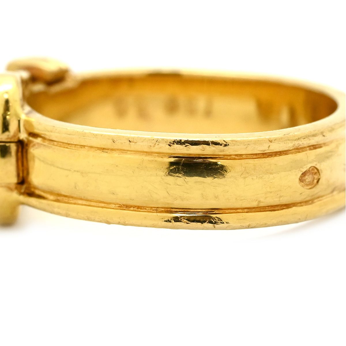 Hermes Ring Boucles Sellier Diamond Yellow Gold 50 Belt Motif — view 3