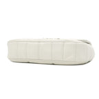 Celine Shoulder Bag Matelasse Monochrome Leather White Gold Logo Chain — view 3