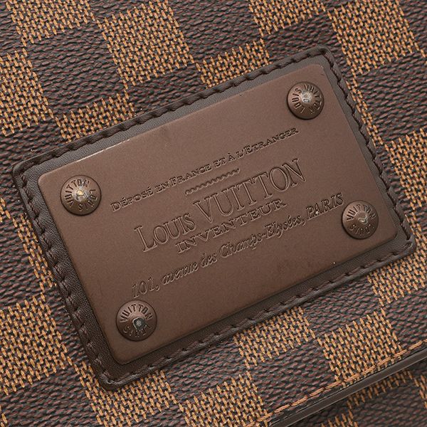 Louis Vuitton Shoulder Bag Brooklyn MM Damier Canvas Silver Brown — view 5
