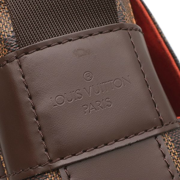 Louis Vuitton Shoulder Bag Bastille Damier Canvas Ebene Gold Brown — view 7