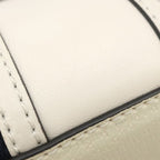 Gucci 2-Way Bag Mini Top Handle Bag Leather White Gold Web Stripe Sherry Line — view 7