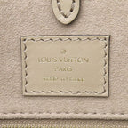 Louis Vuitton Tote Bag On The Go MM Monogram Empreinte Bicolor Tourterelle Cream — view 8