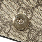 Gucci Shoulder Bag GG Emblem Mini Supreme Canvas Beige Black Gold — view 7