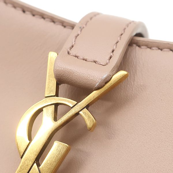 Saint Laurent Shoulder Bag Buckle Cassette Mini Leather Pink Beige Gold Le 5 A 7 — view 8