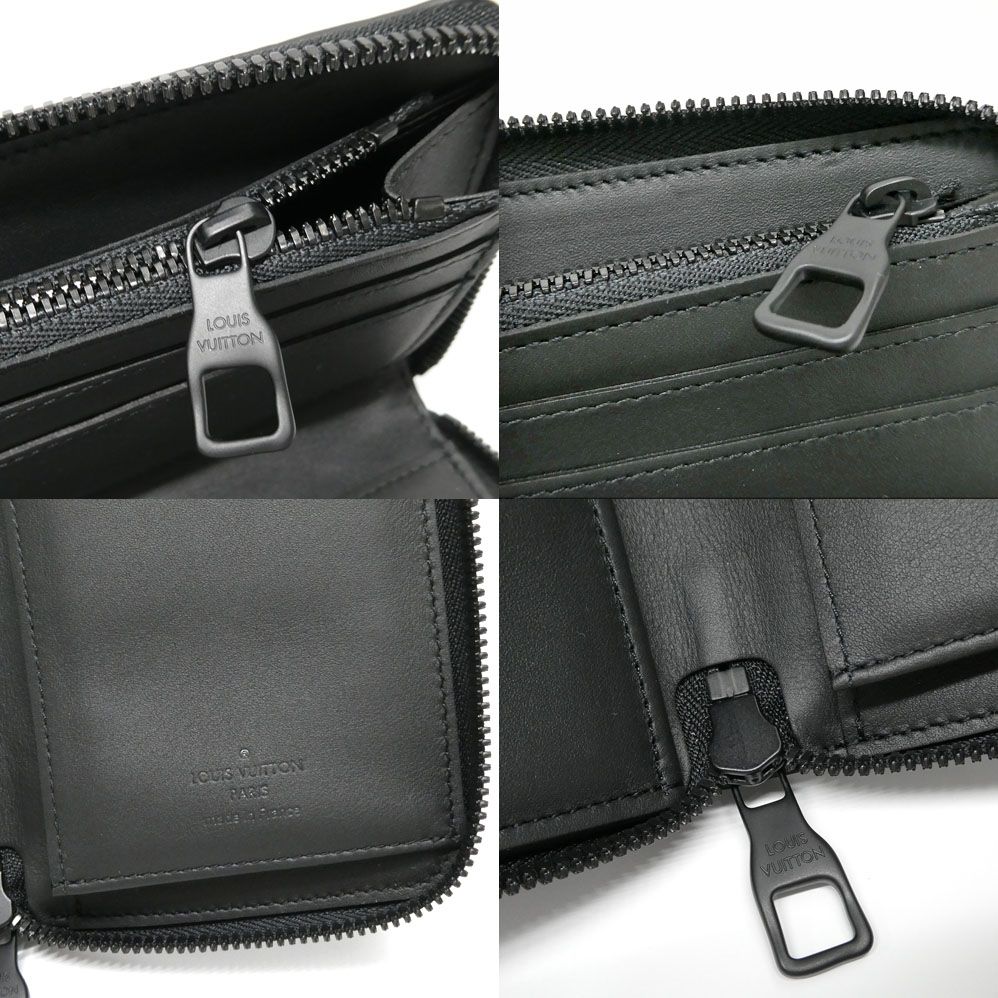 Louis Vuitton Zippy Wallet Vertical Taurillon Monogram Black — view 8