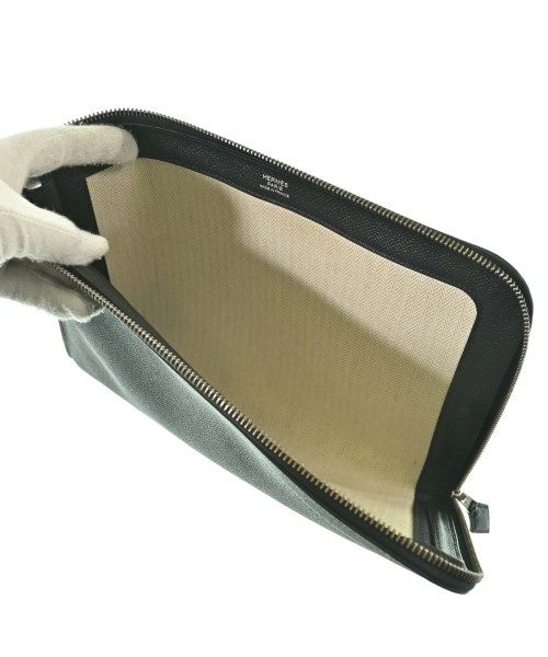 Hermes Zip Tablet Veau Epsom Black Clutch — view 3