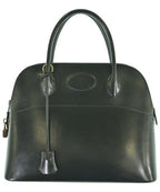 Hermes Bolide 31 Box Calf Gold Handbag