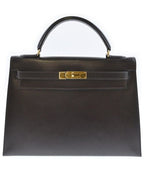 Hermes Kelly 32 Box Calf Handbag