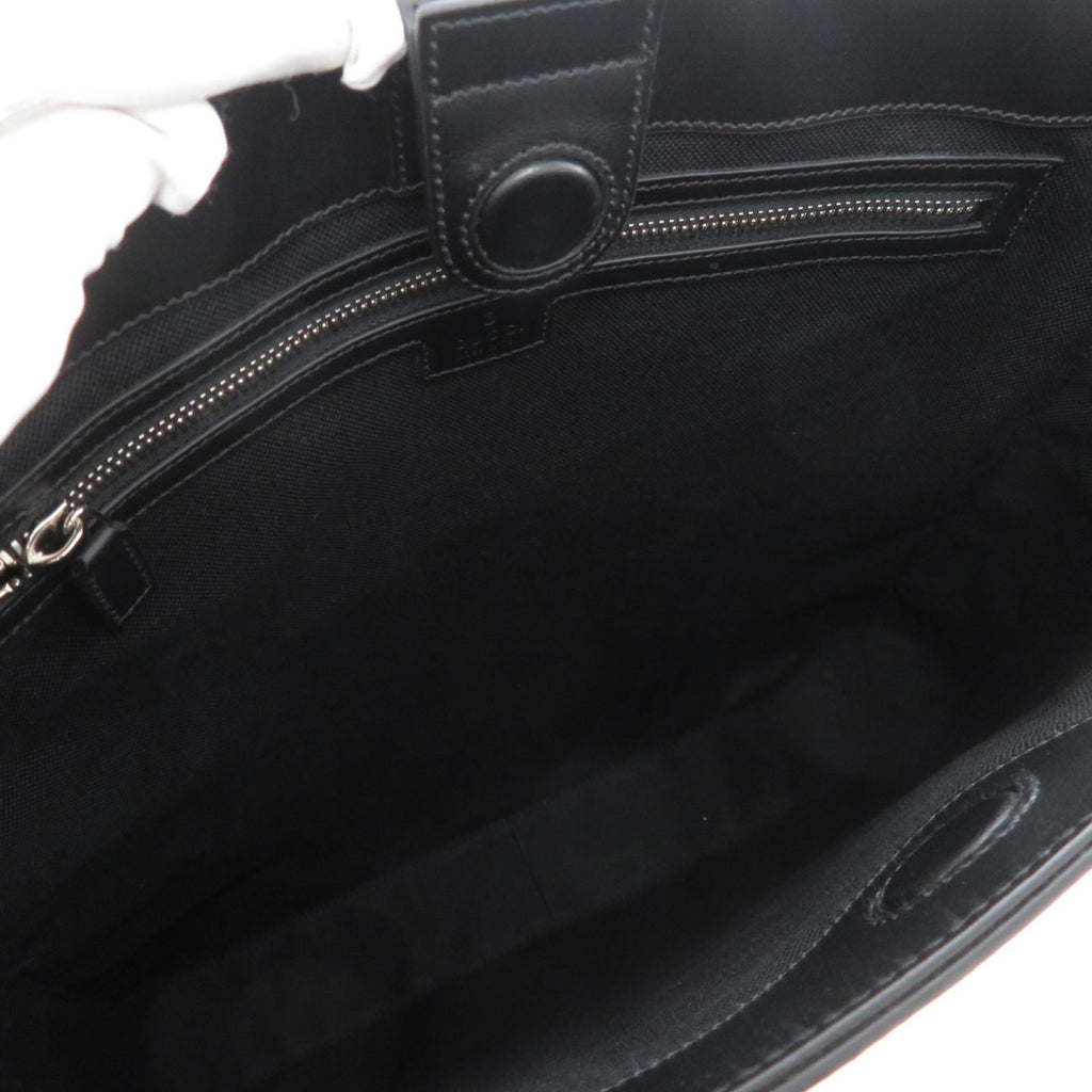 Gucci 2-Way Tote Bag GG Supreme Canvas Leather Black — view 7