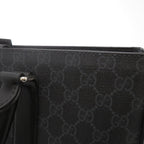 Gucci 2-Way Tote Bag GG Supreme Canvas Leather Black — view 4