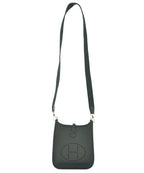 Hermes Evelyne TPM Taurillon Clemence Black Gold Shoulder Bag — view 3