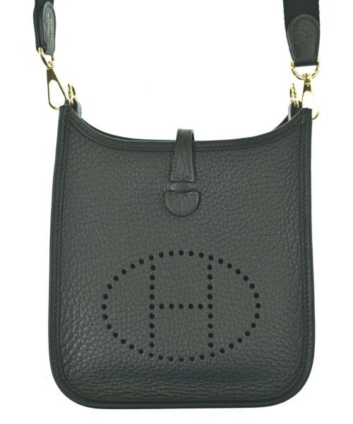 Hermes Evelyne TPM Taurillon Clemence Black Gold Shoulder Bag