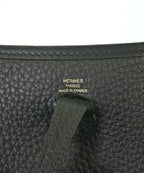 Hermes Evelyne TPM Taurillon Clemence Black Gold Shoulder Bag — view 5