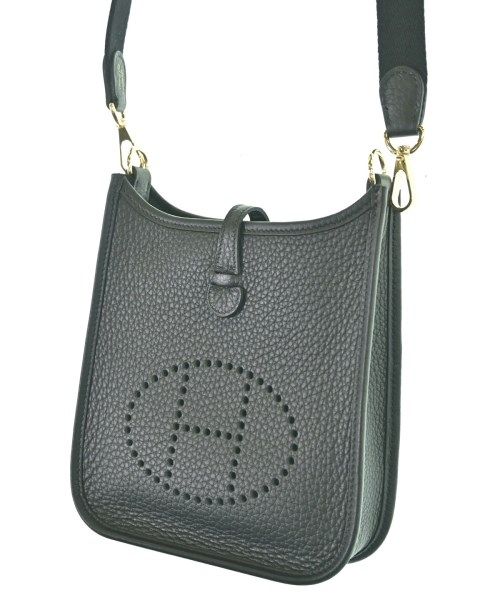 Hermes Evelyne TPM Taurillon Clemence Black Gold Shoulder Bag — view 6